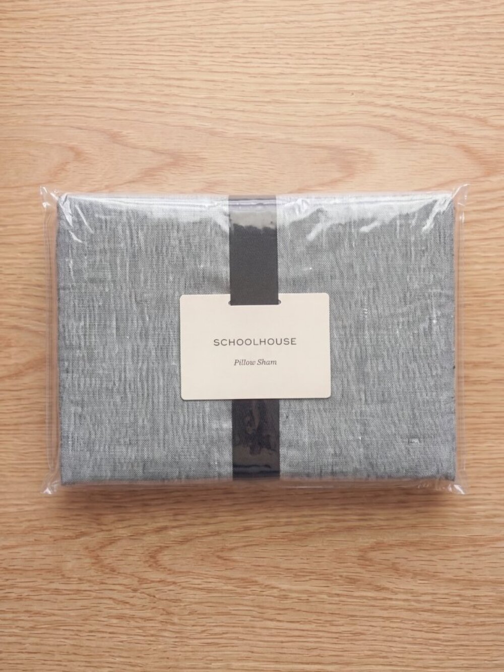 TWO PACK | NEW Schoolhouse Gray Linen Pillow Sham | Standard Size